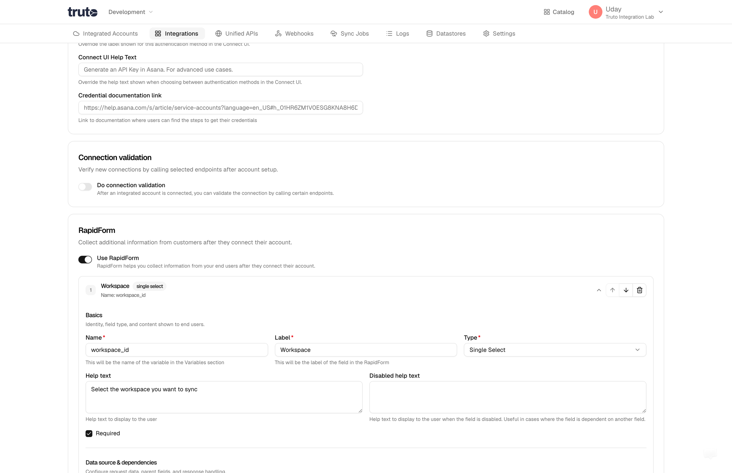 Enable RapidForm