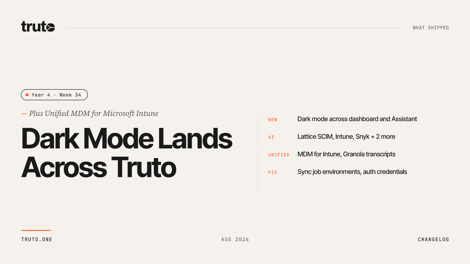 Dark Mode Lands Across Truto — Truto product update