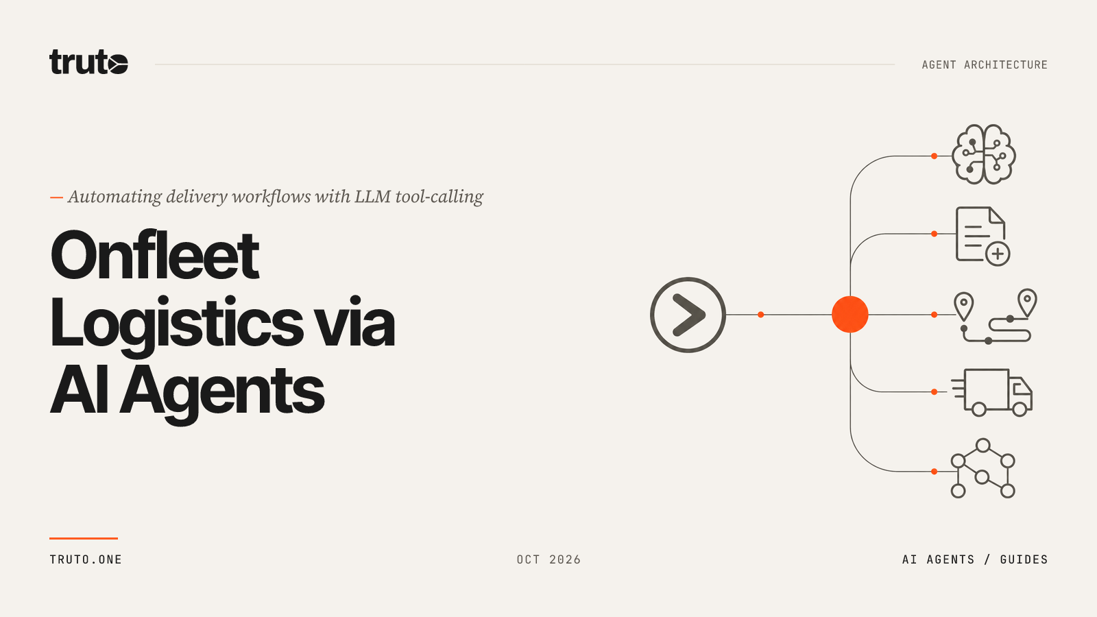 Connect Onfleet to AI Agents: Automate Orders and Dispatch Workflows