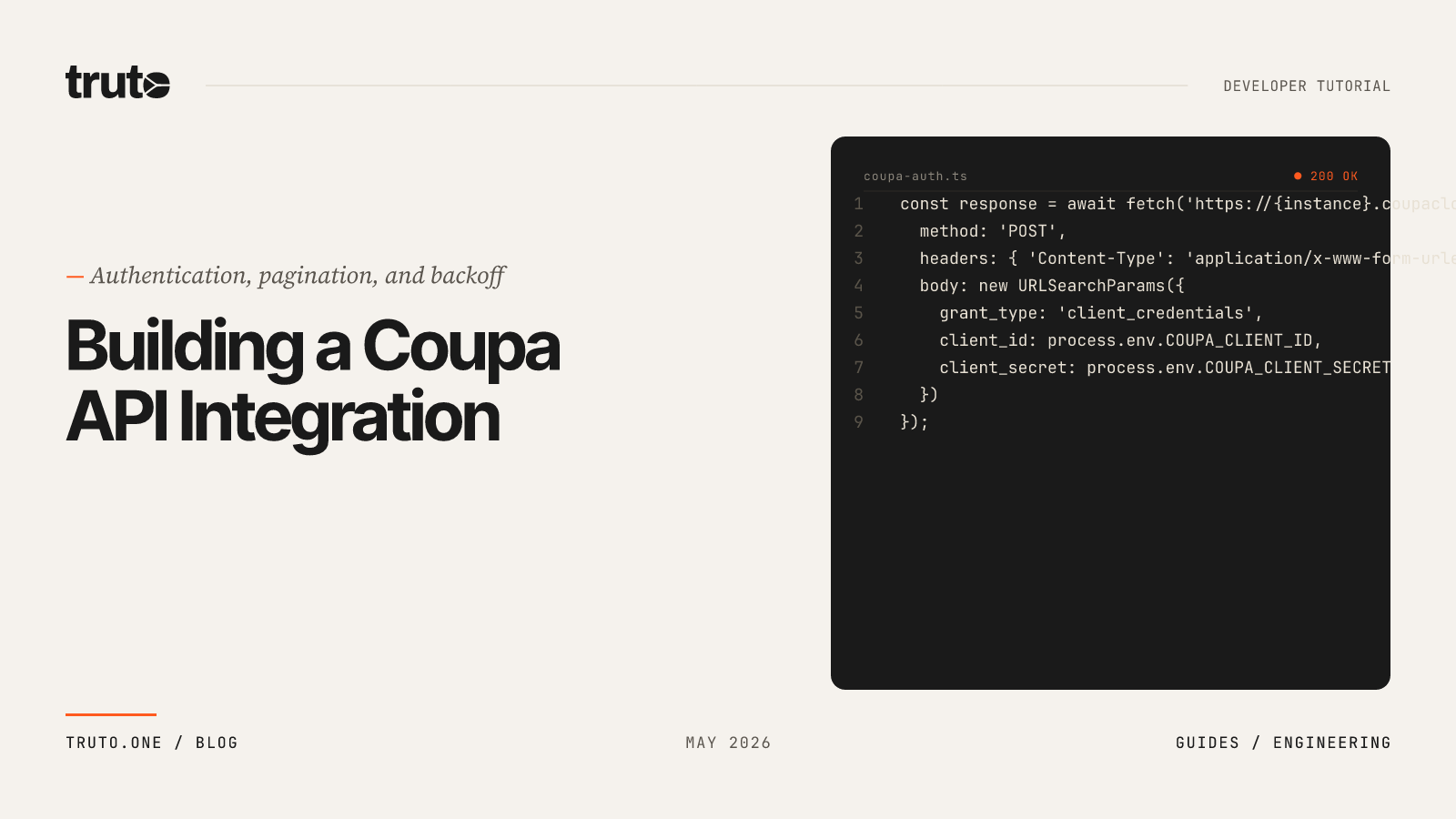 How to Build a Coupa API Integration: Developer Tutorial & Code Examples