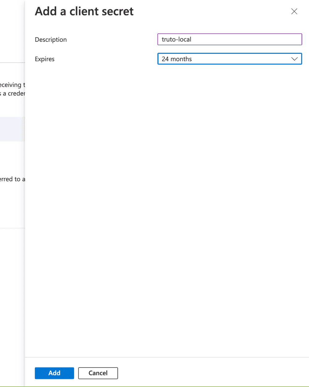 14. You will be shown the Client Secret for the OAuth app, copy it and store it somewhere safe.
