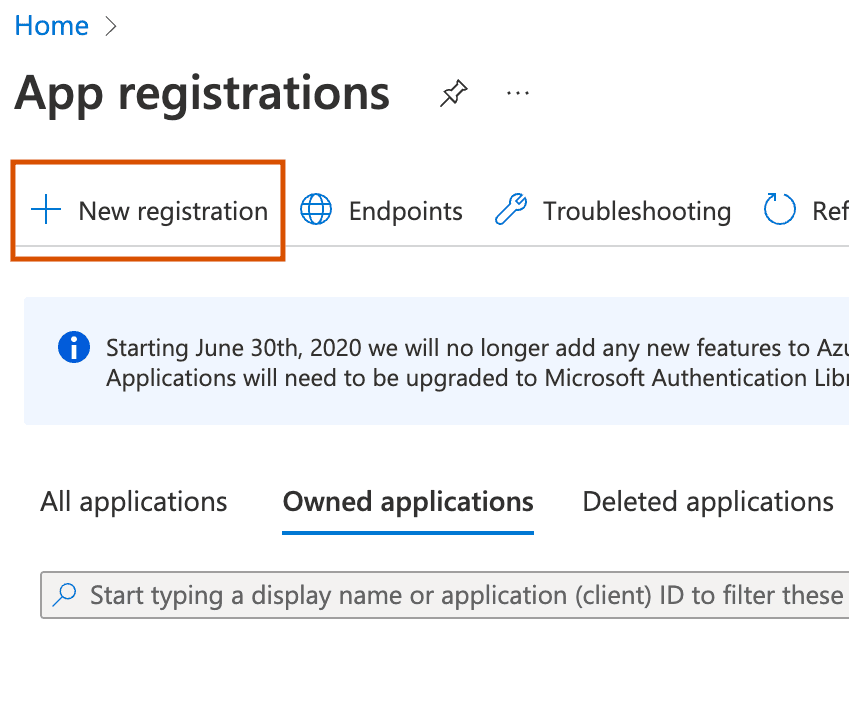 3. Enter in the details of the app, with the redirect URI.