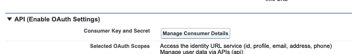 Button to view Client ID and Client Secret